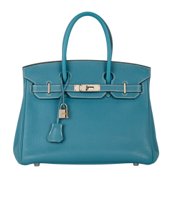 Birkin 30 in Blue Jean Togo, [O] 2011, B/DB/CL/L/K, 3*